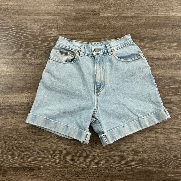 90s Vintage Calvin Klein Jeans High Rise Cuffed Denim Shorts Size